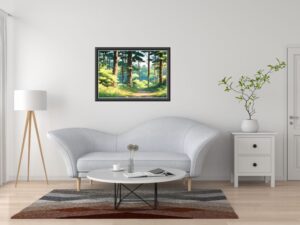 Sunlit Forest Path Anime Wall Art Print #4 (Instant Download)